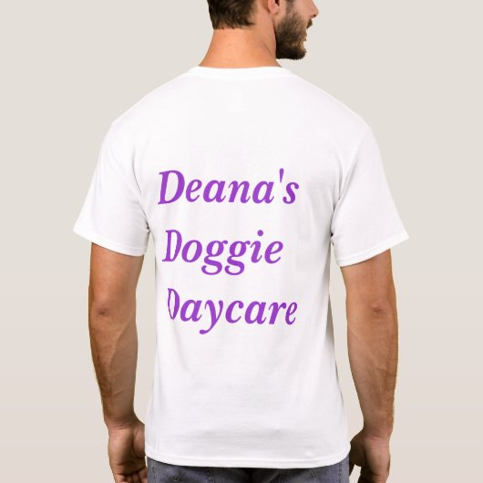 Deanaの小犬の託児所のロゴのワイシャツ Tシャツ (裏面)