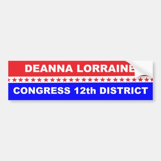 Deanna Lorraine Congress 2020カリフォルニア バンパーステッカー (正面)