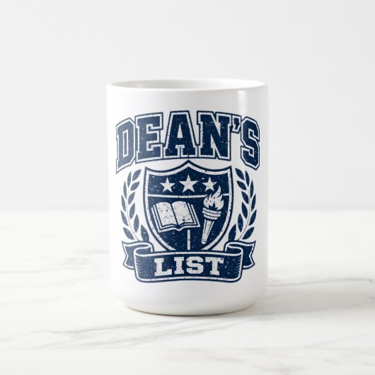Dean's List – 学業優秀賞 大学 コーヒーマグカップ (中央)