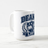 Dean's List – 学業優秀賞 大学 コーヒーマグカップ (正面左)