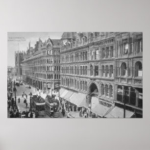 Deansgate、マンチェスター、c.1910 ポスター