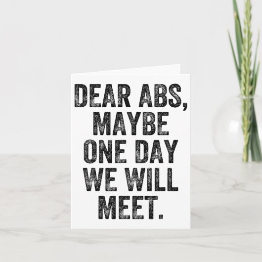 Dear Abs Maybe One Day Gym Weightlifter Bodybuilde カード (正面)