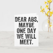 Dear Abs Maybe One Day Gym Weightlifter Bodybuilde カード (黄色い花)