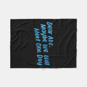 Dear Abs Maybe One Day We Will Meet Funny Gym Quot フリースブランケット (正面(横))