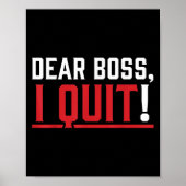 Dear Boss I Quit Humor Farewell  ポスター (正面)