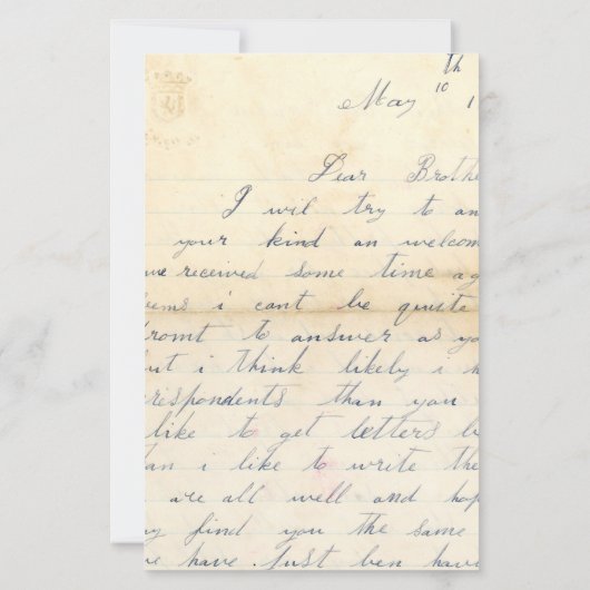 Dear Brother Scrapbook Paper (裏面)