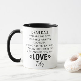 Dear Dad Mug Brussels Griffon Owner Gift マグカップ