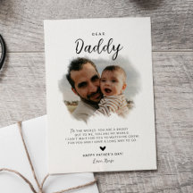 Dear Daddy | モダンな写真ハートデザインの父の日カード