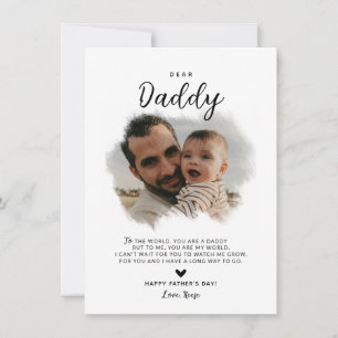 Dear Daddy モダンフォトハート父の日 カード