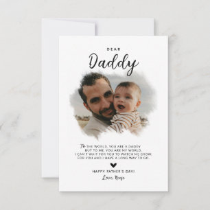 Dear Daddy   モダンフォトハート父の日 カード