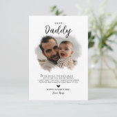 Dear Daddy | モダンフォトハート父の日 カード (スタンド正面)