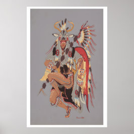 Dear Dancer American Indian Vintage Illustration ポスター