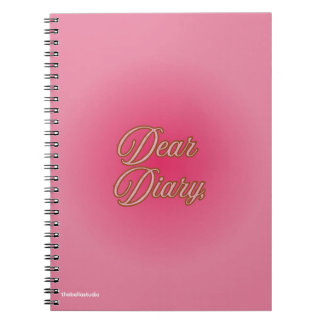 "Dear Diary" Spiral Notebook ノートブック