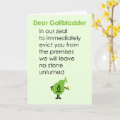 Dear Gallbladder A Funny Get Well Soon Poem カード (黄色い花)