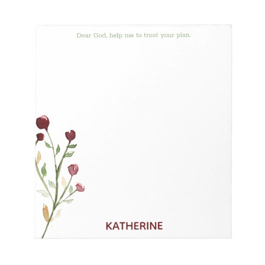 Dear God, help me to trust ノートパッド (正面)