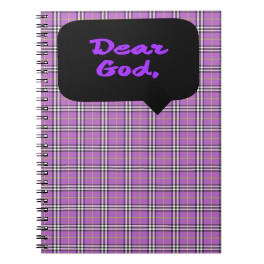 Dear God – Spiral Notebook ノートブック (正面)