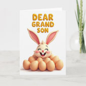 Dear Grandson Rabbit Art Card カード (正面)