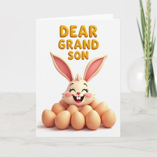 Dear Grandson Rabbit Art Card カード (正面)