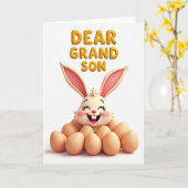 Dear Grandson Rabbit Art Card カード (黄色い花)