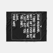 Dear Husband Matching Couples Style For Him And He フリースブランケット (正面(横))