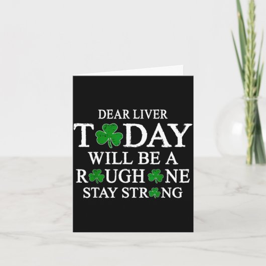 Dear Liver Irish St Patricks Day Men  カード (正面)