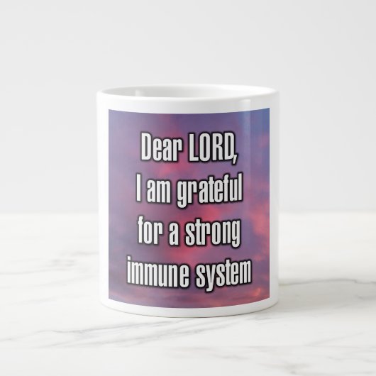 Dear LORD, I am grateful for a strong... Mug ジャンボコーヒーマグカップ (正面)
