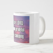 Dear LORD, I am grateful for camping Mug ジャンボコーヒーマグカップ (正面右)