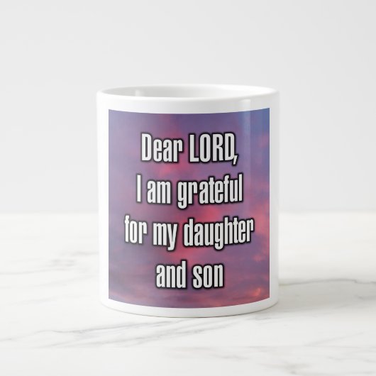 Dear LORD, I am grateful for my daughter... Mug ジャンボコーヒーマグカップ (正面)