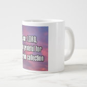 Dear LORD, I am grateful for my train... Mug ジャンボコーヒーマグカップ (正面右)