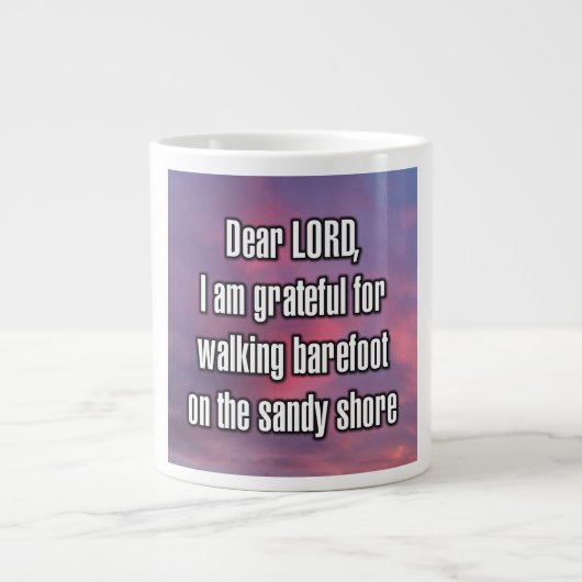 Dear LORD, I am grateful for walking... Mug ジャンボコーヒーマグカップ (正面)