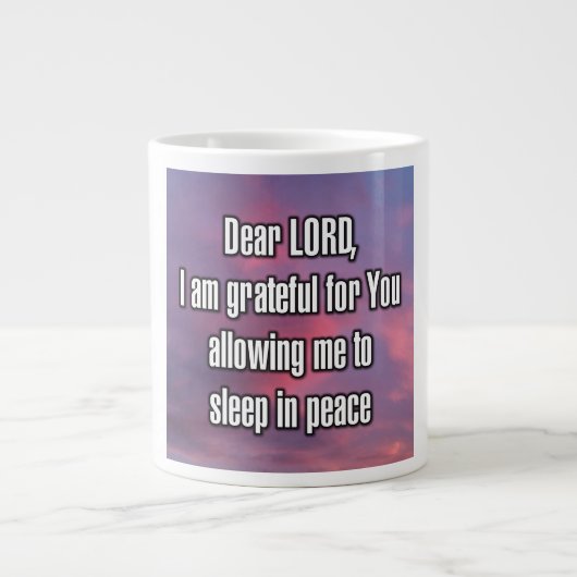 Dear LORD, I am grateful for You allowing... Mug ジャンボコーヒーマグカップ (正面)
