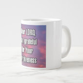 Dear LORD, I am grateful for Your Forgiveness Mug ジャンボコーヒーマグカップ (正面右)