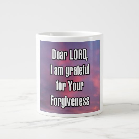 Dear LORD, I am grateful for Your Forgiveness Mug ジャンボコーヒーマグカップ (正面)