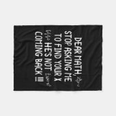 Dear Math Funny Math Quote  フリースブランケット (正面(横))