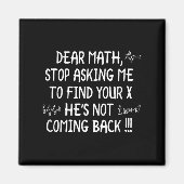 Dear Math Funny Math Quote マグネット (正面)