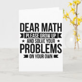 Dear Math Please Grow Up Mathematician Math Equati カード (黄色い花)