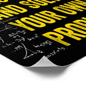 Dear Math Solve Your Own Problem Funny Math Quote  ポスター (角)