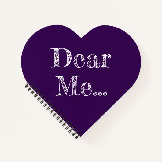 Dear Me .. Dark Purple Spiral Notebook ノートブック (正面)