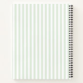 Dear Mom | Green Stripe Mom Gratitude Diary Custom ノートブック (裏面)