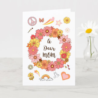 Dear Mom Mother's Day Peace & Love Card         カード