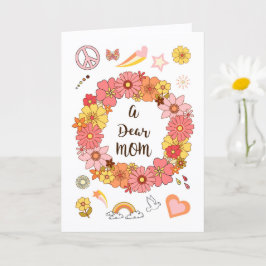 Dear Mom Mother's Day Peace & Love Card         カード