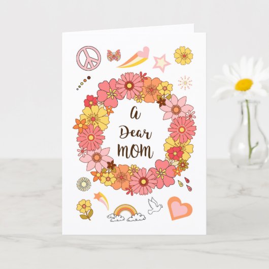 Dear Mom Mother's Day Peace & Love Card         カード (小さな植物)