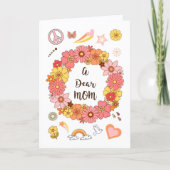 Dear Mom Mother's Day Peace & Love Card         カード (正面)