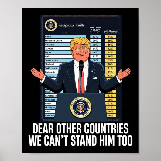 Dear Other Countries We Can't Stand Him Too Funny ポスター (正面)