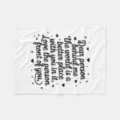 Dear Person Behind Me The World Is A Better Place フリースブランケット (正面(横))