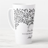 Dear Reader Regencycoreリボン装飾フラワースクリプト カフェラテマグ (左アングル)
