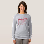 Dear Santa - クリスマスデザイン Tシャツ (正面フル)