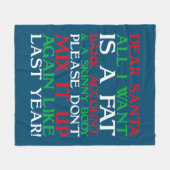 Dear Santa フリースブランケット (正面(横))