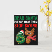 Dear Santa 67 Funny Christmas Six Seven 6-7 Meme M カード (黄色い花)