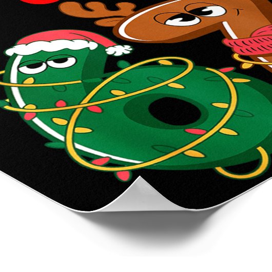 Dear Santa 67 Funny Christmas Six Seven 6-7 Meme M ポスター (角)